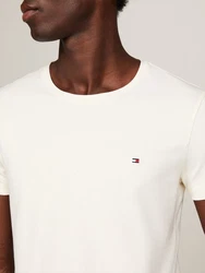Tommy Hilfiger T-Shirt STRETCH SLIM FIT TEE mit Rundhalsausschnitt Khaki/Beige/Braun