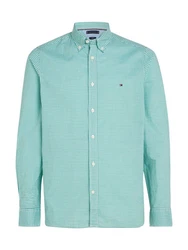 Tommy Hilfiger Hemd FLEX TEXTURED GINGHAM SF SHIRT Grün/Blau/Türkis