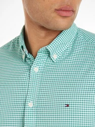 Tommy Hilfiger Hemd FLEX TEXTURED GINGHAM SF SHIRT Grün/Blau/Türkis