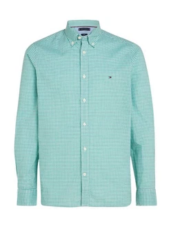 Tommy Hilfiger Hemd FLEX TEXTURED GINGHAM SF SHIRT Grün/Blau/Türkis