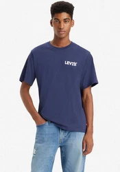 Levi's Rundhalsshirt RELAXED FIT TEE Blau/Dunkelblau/Rot
