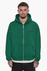 Dropsize Hoodie DZH2 Herren Zip Hoodie Dunkelgrün/Grün