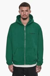 Hoodie DZH2 Herren Zip Hoodie Heavy Oversized Fit 400 GSM Oversize Kapuzenpullover