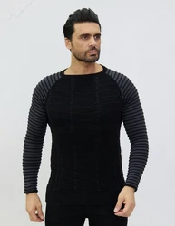 Denim Distriqt Strickpullover Moderner Feinstrick Schwarz/Dunkelblau/Hellblau