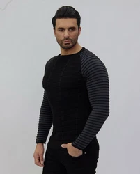 Denim Distriqt Strickpullover Moderner Feinstrick Schwarz/Dunkelblau/Hellblau