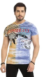 Cipo & Baxx T-Shirt Blau/Mischfarben/Hellblau