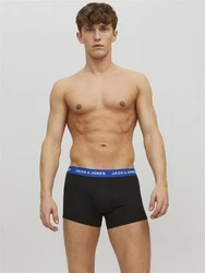 JACK & JONES Boxershorts 'Lee' blau/dunkelrot/schwarz/wei