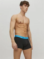 JACK & JONES Boxershorts 'Lee' blau/dunkelrot/schwarz/wei