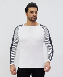 Denim Distriqt Strickpullover Extravaganter Feinstrick Weiß