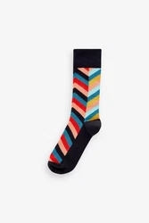 Next Bandeau-Bikini-Top Kurzsocken Gemusterte Socken im 5er-Pack Mischfarben/Dunkelblau