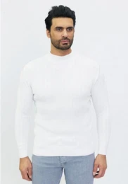 Strickpullover Stehkragen Pullover in feinem Muster Clover Sweater