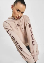 Thug Life Kapuzenpullover Caution Hoody Beige/Rosa/Braun