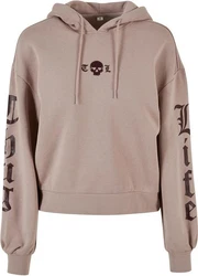 Thug Life Kapuzenpullover Caution Hoody Beige/Rosa/Braun