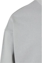 URBAN CLASSICS Rundhalspullover Boxy Pocket Crew Grau/Hellgrau