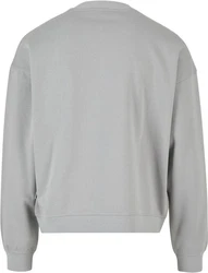 URBAN CLASSICS Rundhalspullover Boxy Pocket Crew Grau/Hellgrau