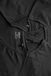 Next Unterhemd T-Shirts mit V-Ausschnitt V-Shirt (5er-Pack) Schwarz/Grau/Dunkelgrau