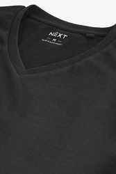 Next Unterhemd T-Shirts mit V-Ausschnitt V-Shirt (5er-Pack) Schwarz/Grau/Dunkelgrau
