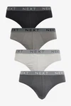 Next Slip Unterhosen (4-St) Grau/Dunkelgrau/Hellgrau/Braun