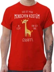 Shirtracer T-Shirt Das ist mein Menschenkostüm in echt bin ich eine Giraffe Braun/Rot/Dunkelrot