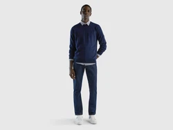 United Colors of Benetton Rundhalspullover mit Markenlabel 