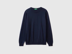 United Colors of Benetton Rundhalspullover mit Markenlabel 