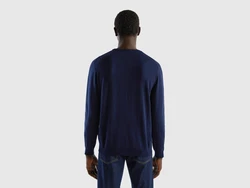 United Colors of Benetton Rundhalspullover mit Markenlabel 