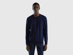 United Colors of Benetton Rundhalspullover mit Markenlabel 