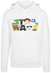 F4NT4STIC Rundhalspullover Star Wars Character Logo Weiß/Creme/Dunkelblau