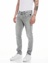 Replay Slim-fit Jeans ANBASS HYPERFLEX BIO Hellgrau/Grau