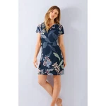 Hajo Pyjama Nachthemd Klima-Komfort (45657) marine (45657)