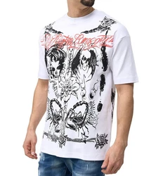 Black Island T-Shirt Herren OVERSIZE mit Print Schwarz/Weiß
