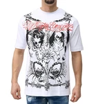 Black Island T-Shirt Herren OVERSIZE mit Print Schwarz/Weiß