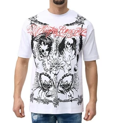 Black Island T-Shirt Herren OVERSIZE mit Print Schwarz/Weiß