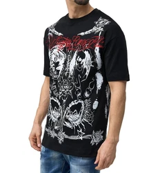 Black Island T-Shirt Herren OVERSIZE mit Print Schwarz