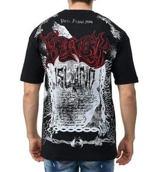 Black Island T-Shirt Herren OVERSIZE mit Print Schwarz