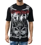 Black Island T-Shirt Herren OVERSIZE mit Print Schwarz