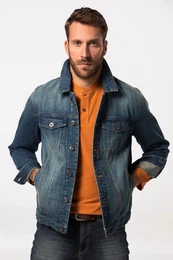 Funktionsjacke JP 1880 Jeansjacke Brusttaschen Knopfleiste