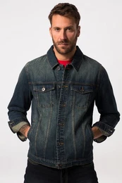 Funktionsjacke JP 1880 Jeansjacke Brusttaschen Knopfleiste