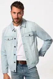 Funktionsjacke JP 1880 Jeansjacke Brusttaschen Knopfleiste