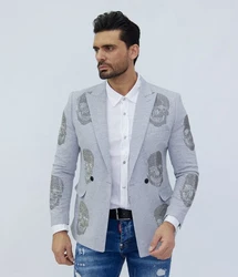 Denim Distriqt Sakko Elegantes Herren Sakko Grau