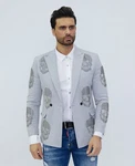 Denim Distriqt Sakko Elegantes Herren Sakko Grau
