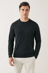 Next Rundhalspullover Schwarz/Dunkelblau/Dunkelgrün