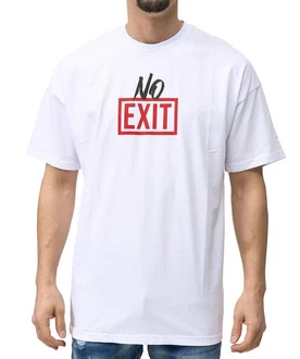 Denim House T-Shirt Oversize Herren mit lässigen Druck Weiß