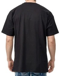 Denim House T-Shirt Oversize Herren mit lässigen Druck Schwarz