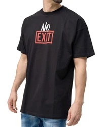 Denim House T-Shirt Oversize Herren mit lässigen Druck Schwarz