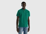 United Colors of Benetton Poloshirt mit Logo in Brusthöhe Türkis/Grün/Dunkelgrün