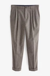 Stoffhose Relaxed Fit konische Hose mit italienischer Wolle (1-tlg)
