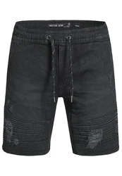 Indicode Herren Ernest Jeansshorts Schwarz/Dunkelgrau