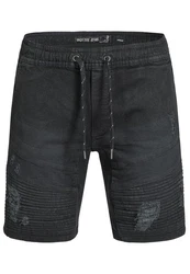 Indicode Herren Ernest Jeansshorts Schwarz/Dunkelgrau