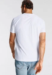 H.I.S V-Shirt (3-er Pack) Slim Fit Weiß/Grau/Dunkelblau